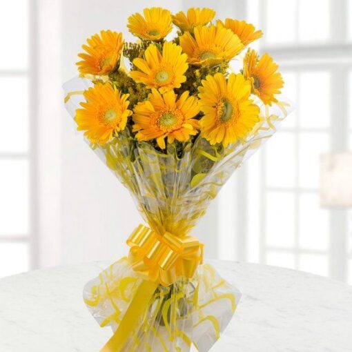 10 Yellow Gerberas — Online Delivery in Guwahati | Petalscart