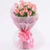 12 Pink Roses Bouquet