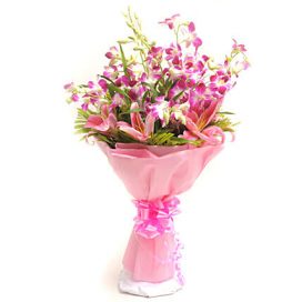 Bouquet of Orchids N Lilies