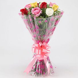 Bunch Of 10 Mixed Roses — Online Delivery in Guwahati | Petalscart