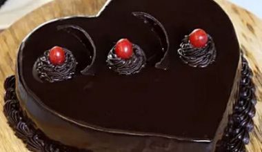 Chocolate Truffle Heart Shaped Cake