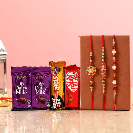 Designer Rakhis With Chocolates — Online Delivery in Guwahati | Petalscart