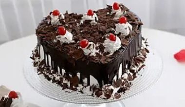 Heart Shaped Black Forest Cake