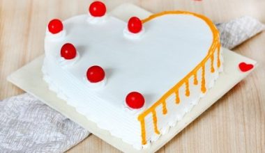 Heart Shaped Vanilla Cake