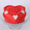 Red Floral Heart Cake