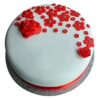 Red Roses Fondant Cake