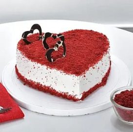 Red Velvet Heart Shape Cake
