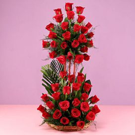 Roses Basket Arrangement