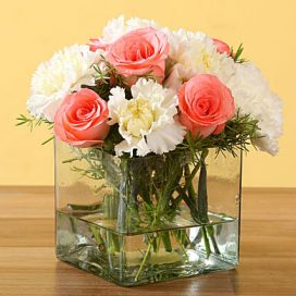 Roses & Carnations Vase