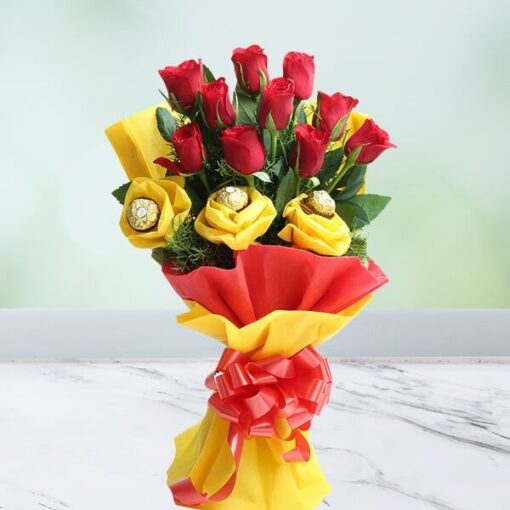 Roses N Rocher Combo — Online Delivery in Guwahati | Petalscart