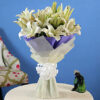 White Oriental Lilies Bouquet