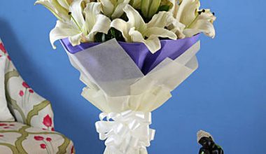 White Oriental Lilies Bouquet