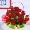 Basket Red Roses