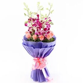 Orchid N Pink Flower Bouquet