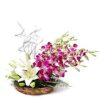 Orchids N Lilies Basket Arrangement