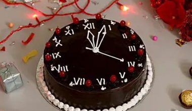 New Year Chocolate Clock Cake