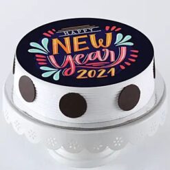New Year Pineapple Photo Cake