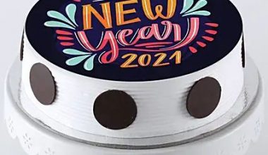 New Year Pineapple Photo Cake