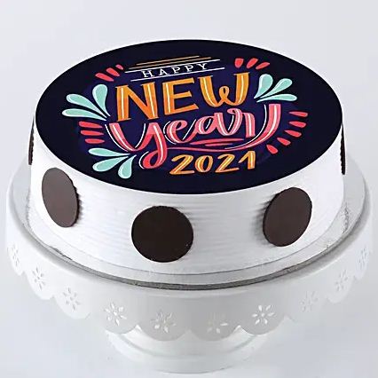 New Year Pineapple Photo Cake