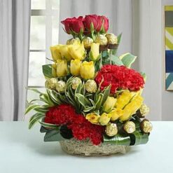 Rocher Flowers in Basket