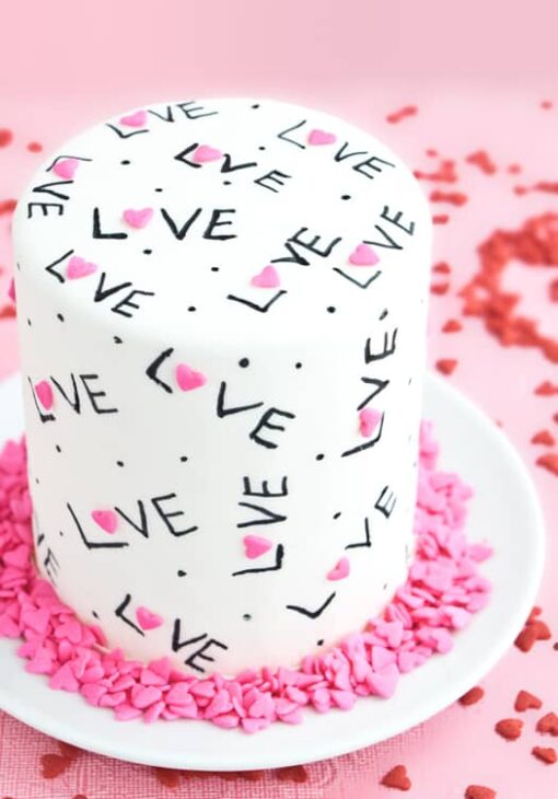 Heart Sprinkles Love Cake — Online Delivery in Guwahati | Petalscart
