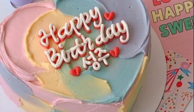 Multicolored Heart Shape Cake