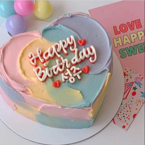 Multicolored Heart Shape Cake — Online Delivery in Guwahati | Petalscart