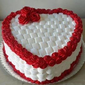 Vanilla Heart Shape Cake