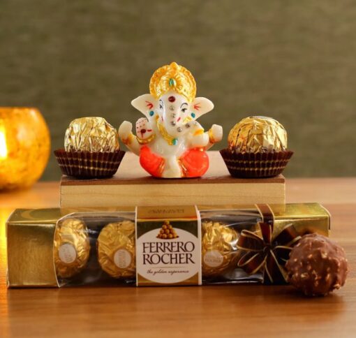 Ganesh Idol with Premium Chocolates — Online Delivery in Guwahati | Petalscart