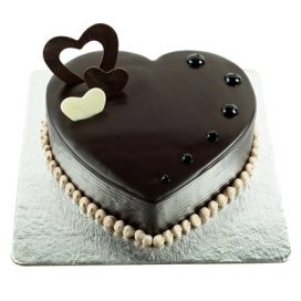 Heart Shape Chocolate Truffle Cake