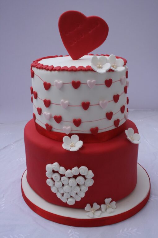 Red Love Valentine Cake — Online Delivery in Guwahati | Petalscart