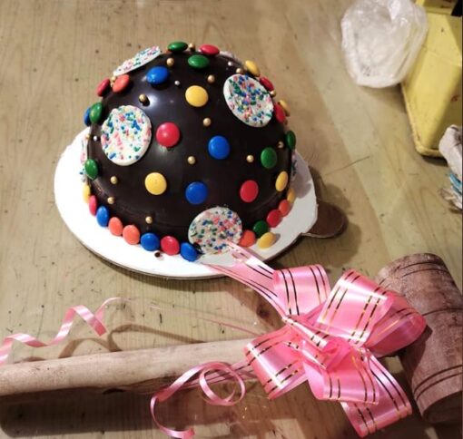 Gems Pinata Cake