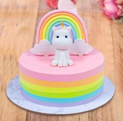 Rainbow Unicorn Cake
