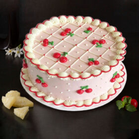 Blushing Vanilla Cake