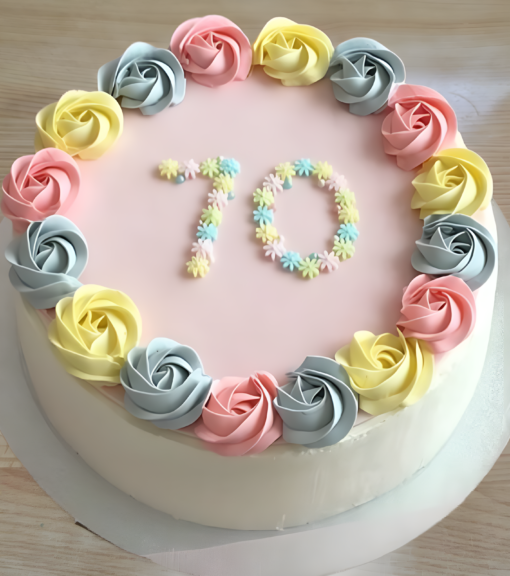 Rosy Vanilla Cream Cake — Online Delivery in Guwahati | Petalscart