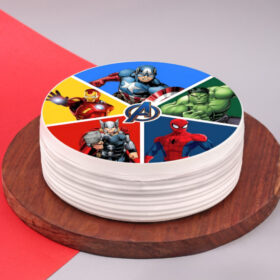 Avengers Theme Photo Cake
