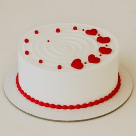 Red Hearts Cream Cake