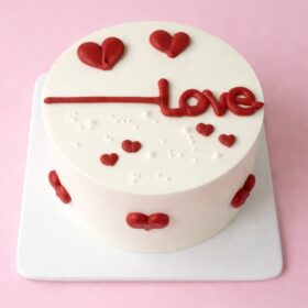 Love Theme Vanilla Cake