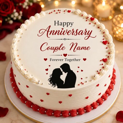 Personalized wedding photo cake with couple picture in Guwahati