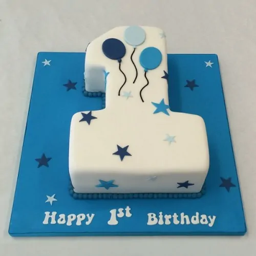 1st Birthday Number Cake