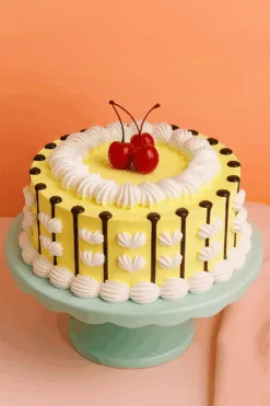 Butterscotch cherry cream cake - Guwahati delivery